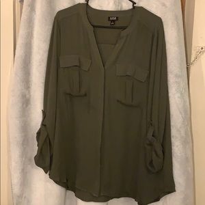 Army Green Sheer Shirt